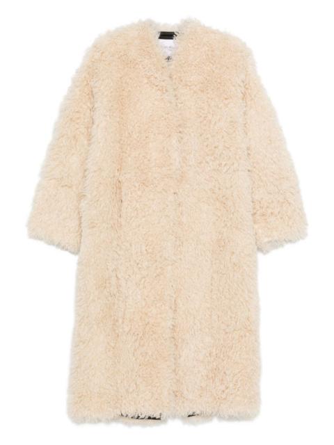 STAND STUDIO long-sleeved faux-fur coat