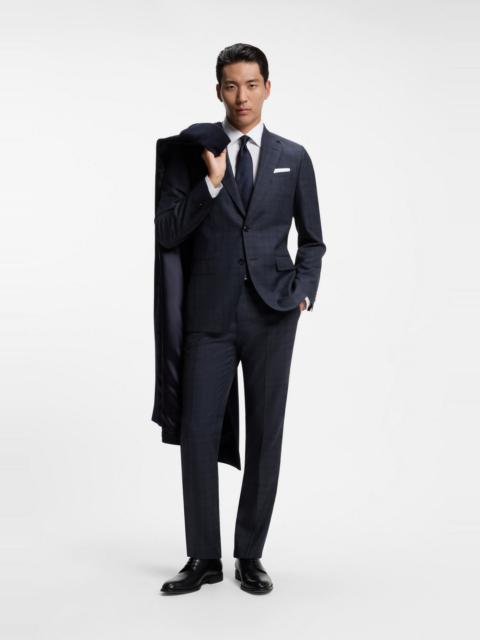 BOSS BOSS ONE TWO-PIECE SLIM-FIT SUIT IN CHECKED VIRGIN WOOL