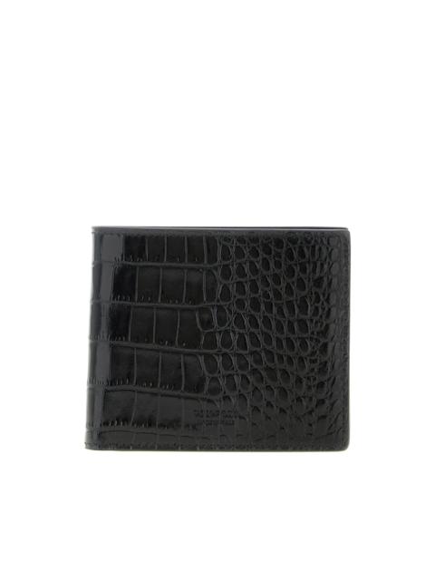 TOM FORD crocodile-pattern bifold wallet