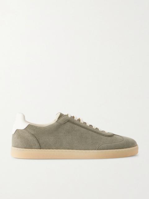 Brunello Cucinelli Coda Di Rondine Suede Sneakers Green