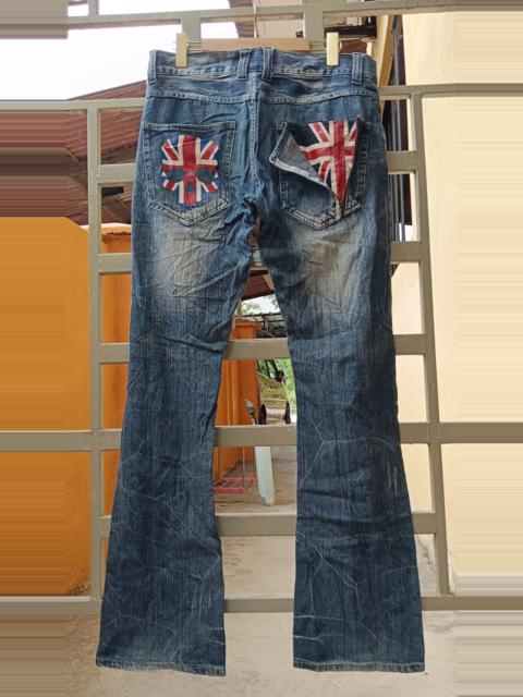Other Designers Punk and Yo - 🔥Jack Serika🔥 Union Jack Punk Skull Flare Jeans