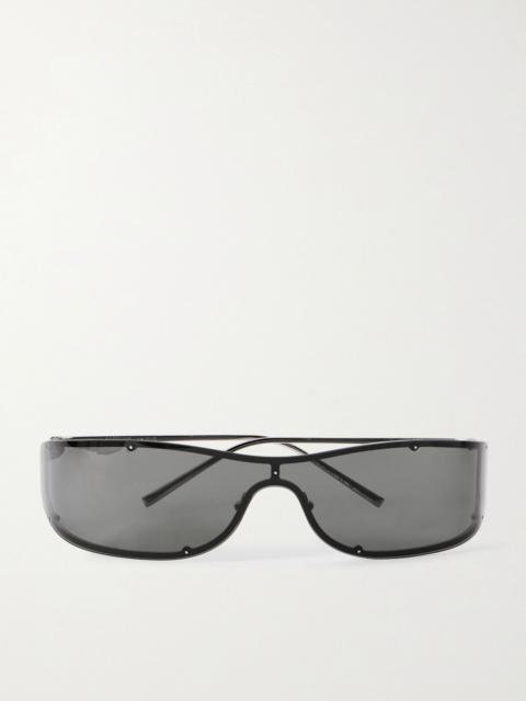 SAINT LAURENT D-frame silver-tone sunglasses Silver
