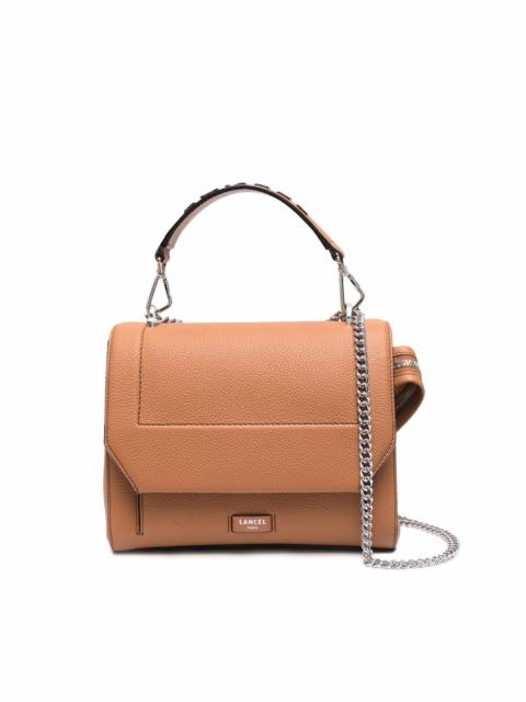 top-handle leather tote bag