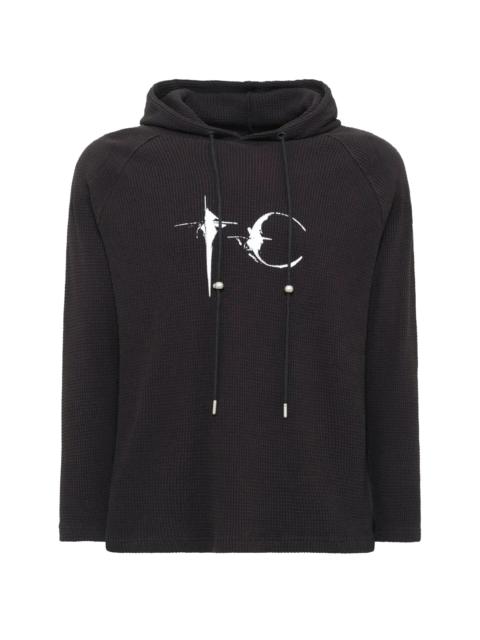 Thug Club Bulk Shoulder Waffle Hoodie "Black" TC26TS0902