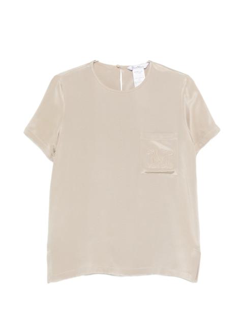 Max Mara Max Mara Pagano Logo-embroidered Pocket T-shirt