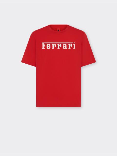 Ferrari Cotton T-shirt with Ferrari logo