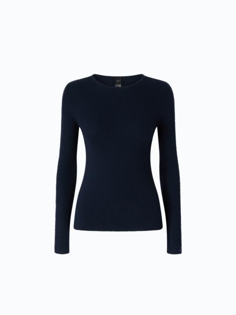 PINKO RIBBED SWEATER WITH LACE