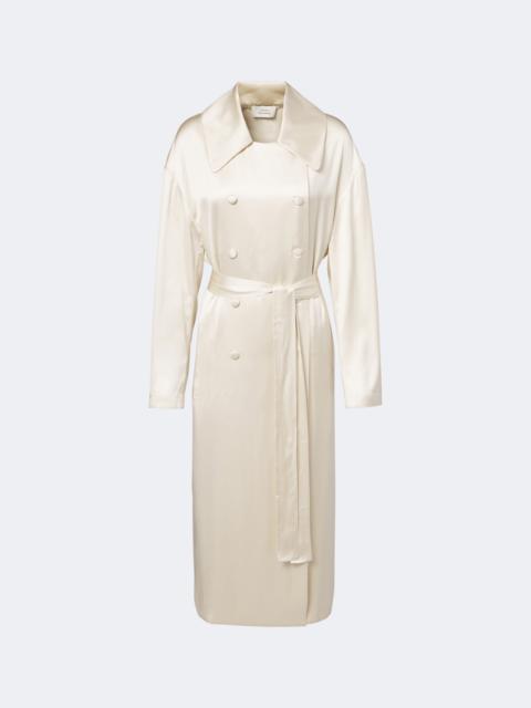 Loulou de Saison Erika double-breasted satin coat