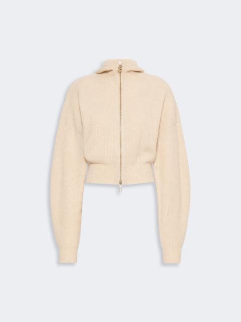 Sportmax BALCO Wool and cashmere hooded cardigan - BEIGE