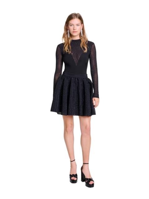 maje Short full rhinestone skirt in Black at Nordstrom