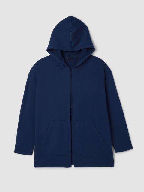EILEEN FISHER Garment-Dyed Organic Cotton Terry Hooded Jacket