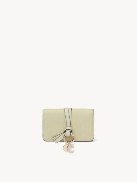 Chloé ALPHABET CARD HOLDER IN GRAINED & SHINY LEATHER