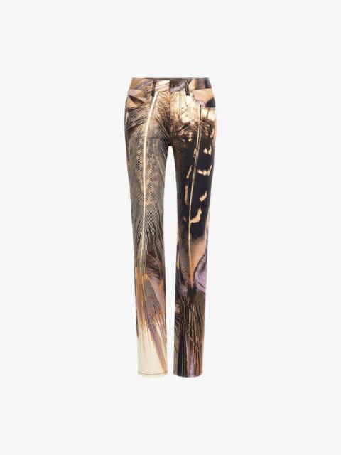 Roberto Cavalli Savage print denim