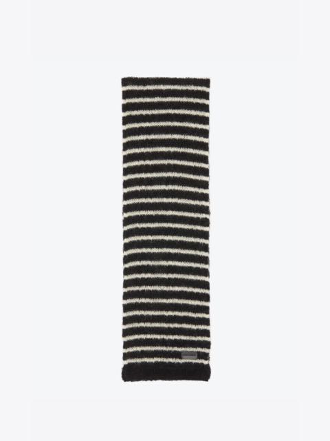 SAINT LAURENT striped scarf in mohair