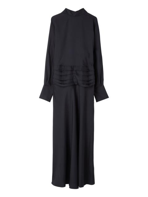 RÓHE Silk Tuxedo Maxi Dress black