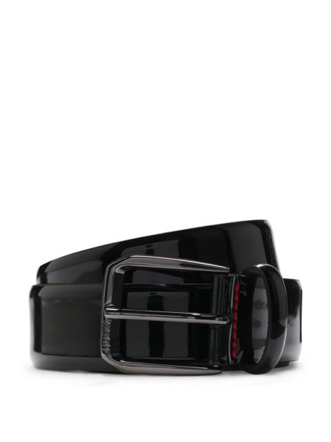 HUGO ITALIAN-MADE BELT IN PATENT LEATHER