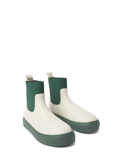 SUNNEI DREAMY ANKLE BOOTS / leather / cream & green