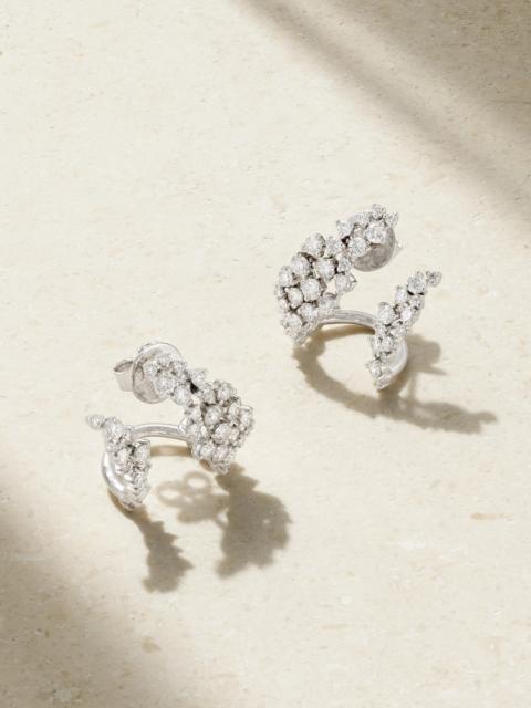 ANANYA Scatter Wrap 18-karat White Gold Diamond Earrings