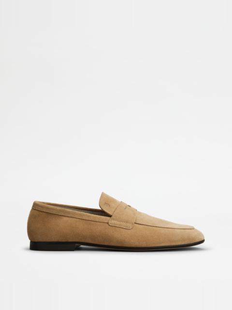 Tod's TOD'S LOAFERS IN SUEDE - BROWN