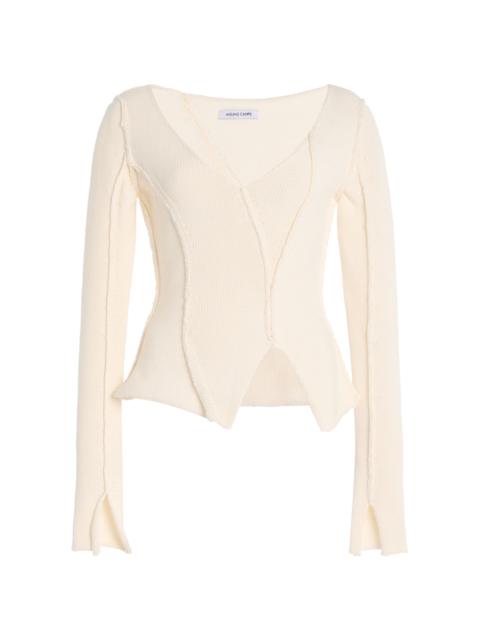 AISLING CAMPS Eddy Cotton-Blend Sweater ivory