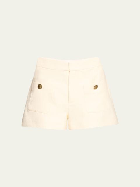 Patch-Pocket Trouser Shorts