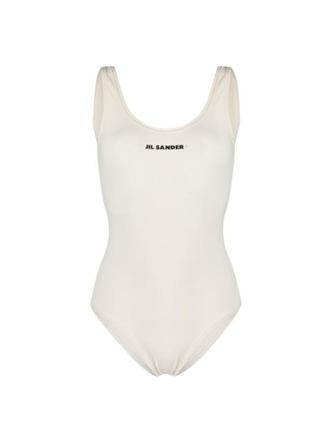 Jil Sander scoop-back logo-print one-piece