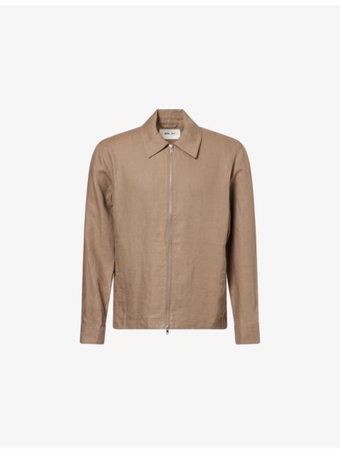 NN07 Alban Zip-Up Linen Jacket