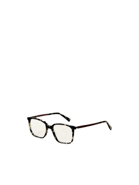 TUMI square-frame tortoiseshell-effect glasses