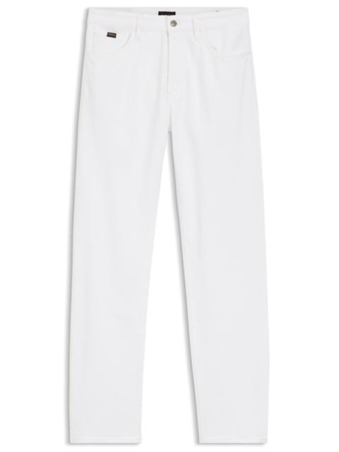 BOSS WHITE JEANS IN SLUB DENIM