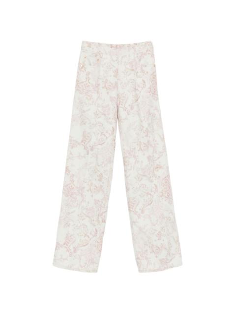 forte_forte floral -print trousers