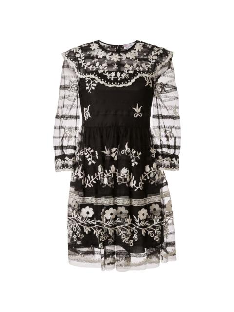 REDValentino embroidered mini dress