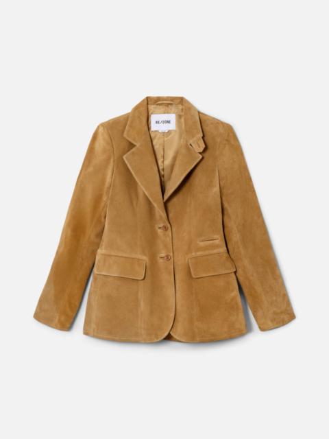 RE/DONE Classic Suede Blazer - Tobacco