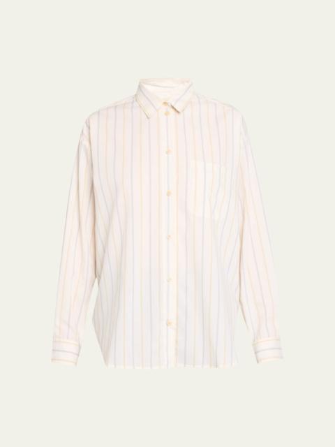 JAMIE HALLER The Essential Striped Cotton Shirt