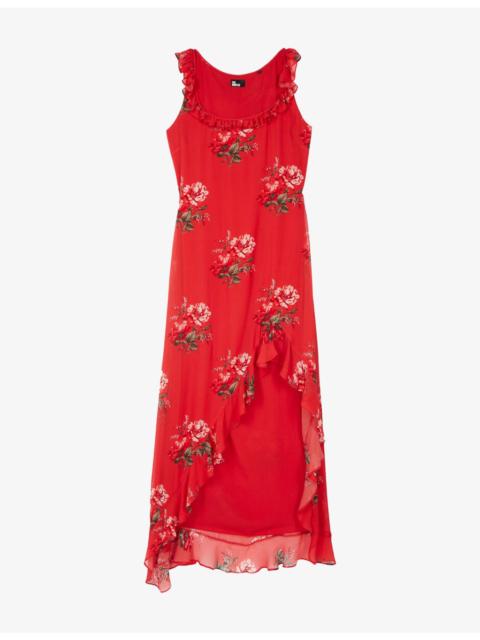 The Kooples Ruffle Floral-Print Woven Maxi Dress