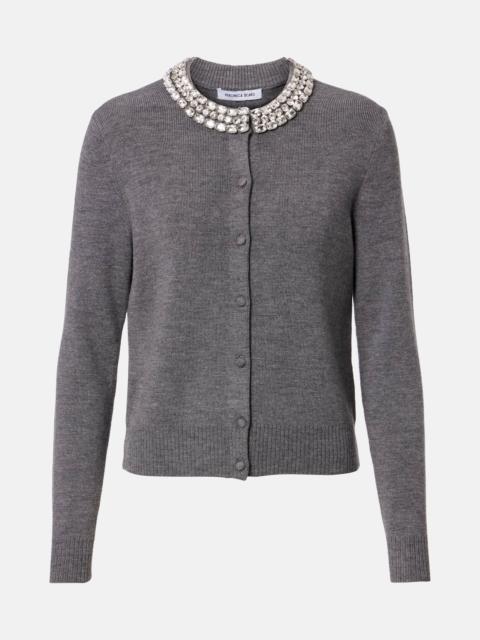 VERONICA BEARD Daro embellished wool cardigan