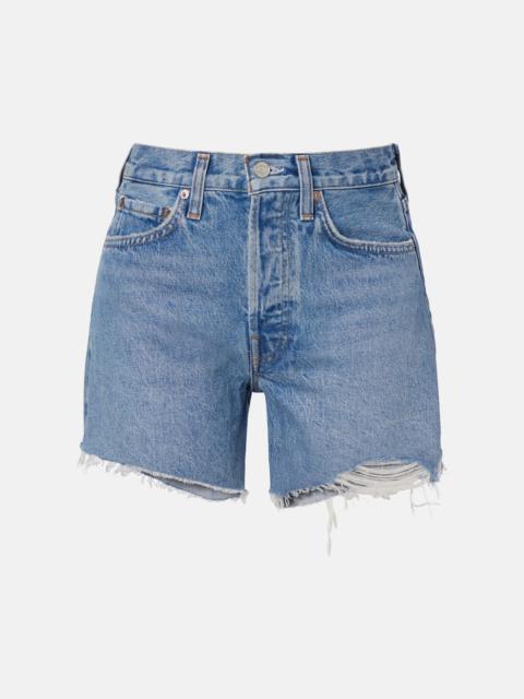 AGOLDE Parker Long distressed denim shorts