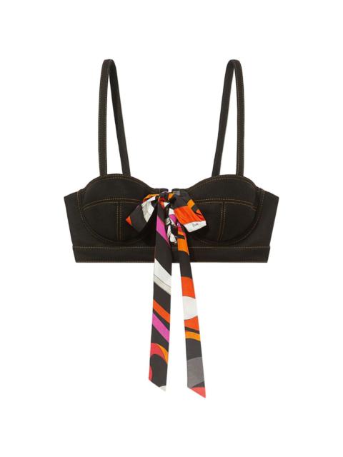 PUCCI bow-detail bustier top