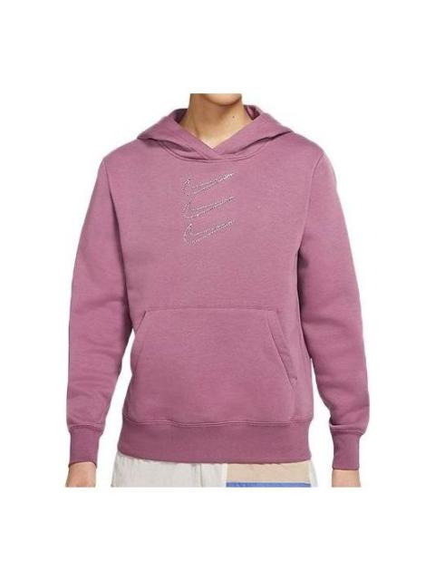 Nike (WMNS) Nike Sportswear Rhinestone Hoodie 'Red' CU6622-533
