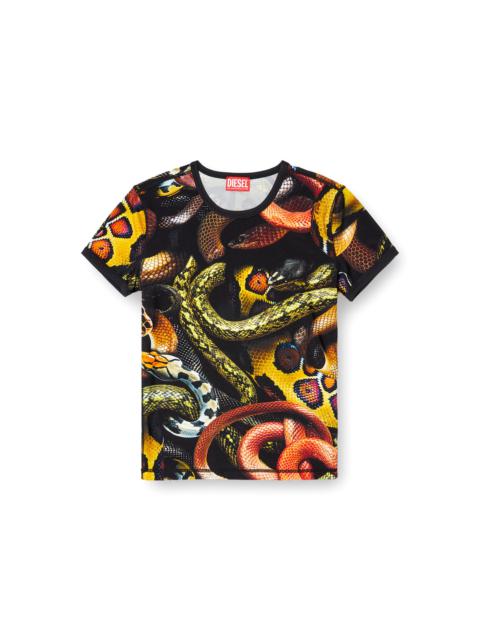DIESEL◆Cl-T-Uncle-Snake ライクラTシャツ Diesel CL-T-UNCLE-SNAKE | REVERSIBLE