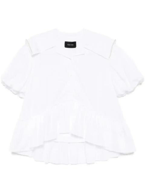 Simone Rocha sailor-collar puff-sleeves shirt