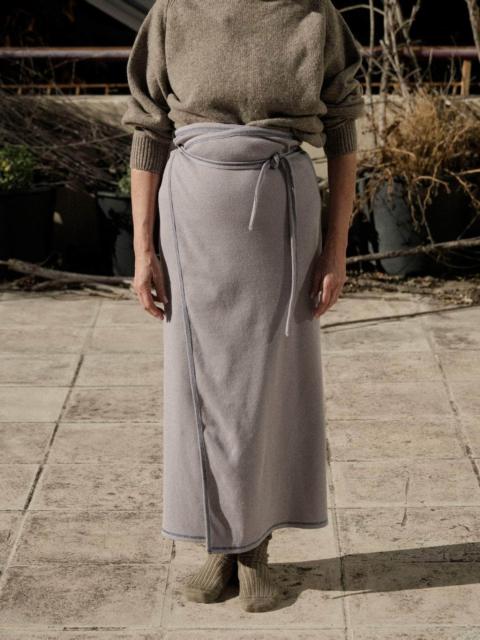 BASERANGE Garble Wrap Skirt - Organic Cotton Rib