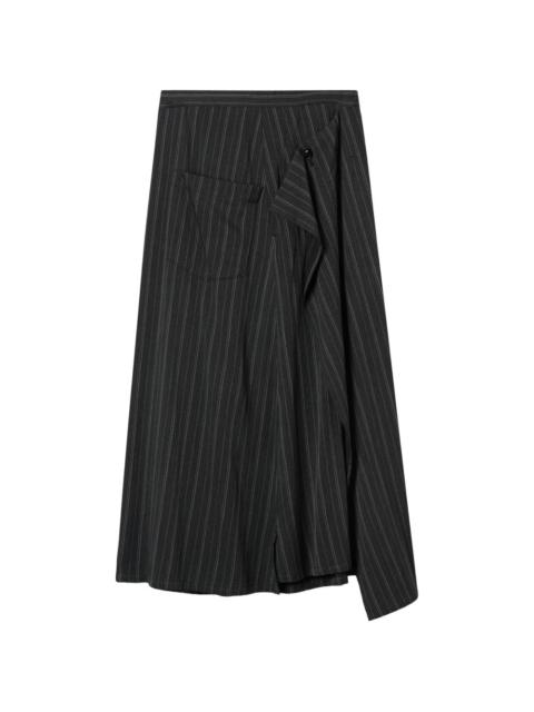 Y's pinstripe midi skirt