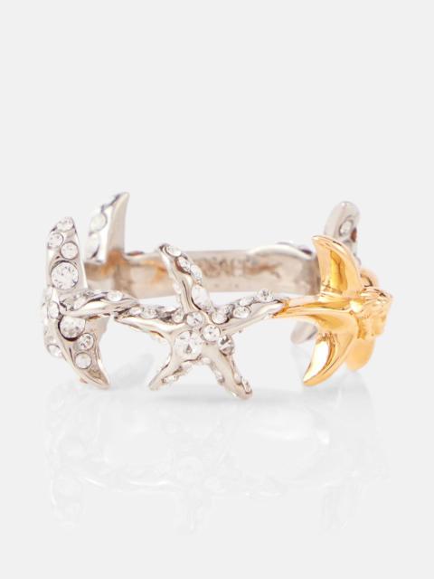 Barocco Sea crystal-embellished ring