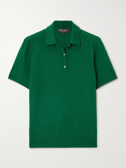 Loro Piana Sottile Wool, Silk And Cashmere-blend Polo Shirt
