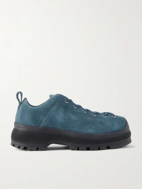 Exaggerated-Sole Suede Sneakers