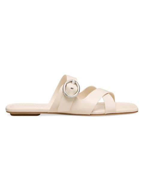Stuart Weitzman Women's Villa Leather Sandals - Linen