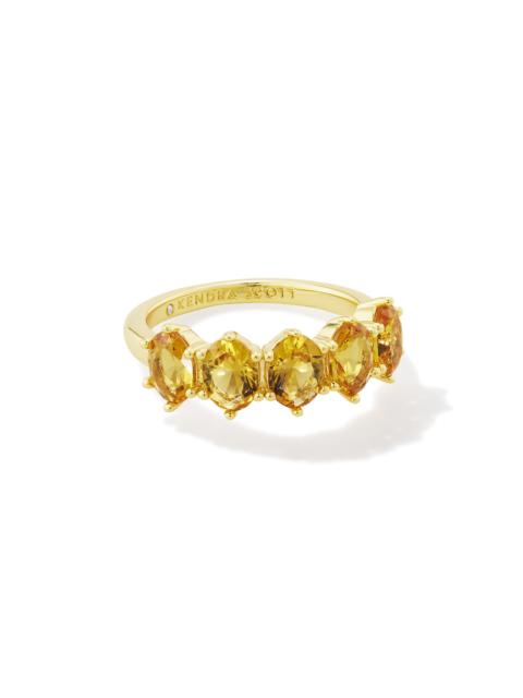 KENDRA SCOTT Cailin Gold Crystal November Band Ring