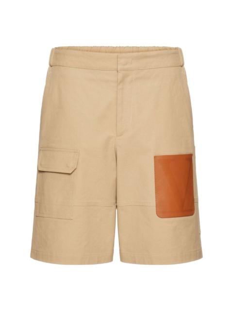leather-pocket Bermuda shorts