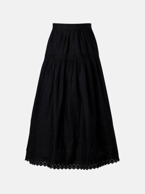 DÔEN Sebastiane cotton poplin midi skirt