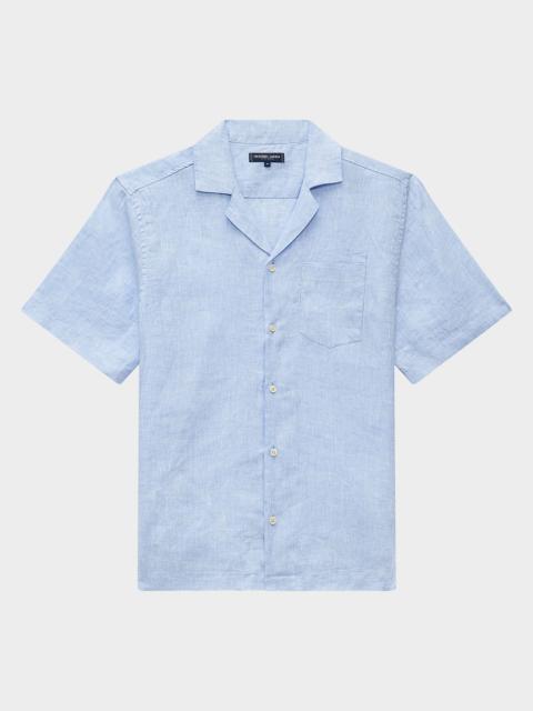 FRESCOBOL CARIOCA Men's Angelo Linen Camp Shirt